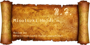 Misolszki Helén névjegykártya
